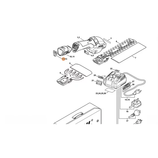 STIHL  Tabliczka informacyjna Akumulator 4515 967 1810